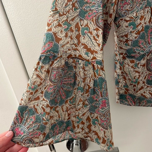 Veronica Beard Azel Paisley Blouse Size 4 - Picture 9 of 11